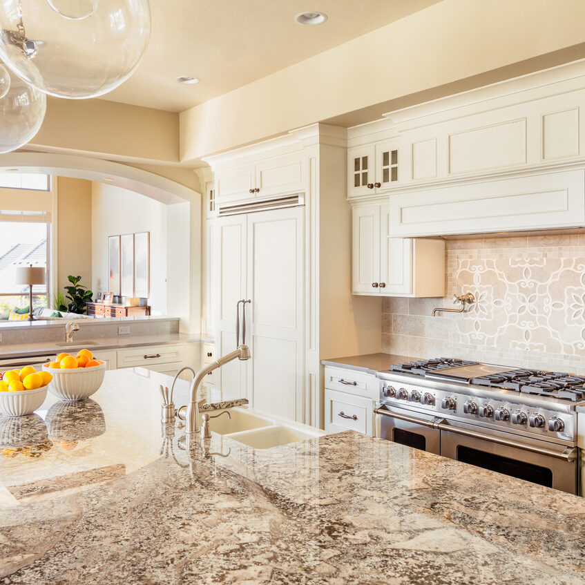 Spotless Kitchen in Luxury Home by a Weatherford Housekeeper 