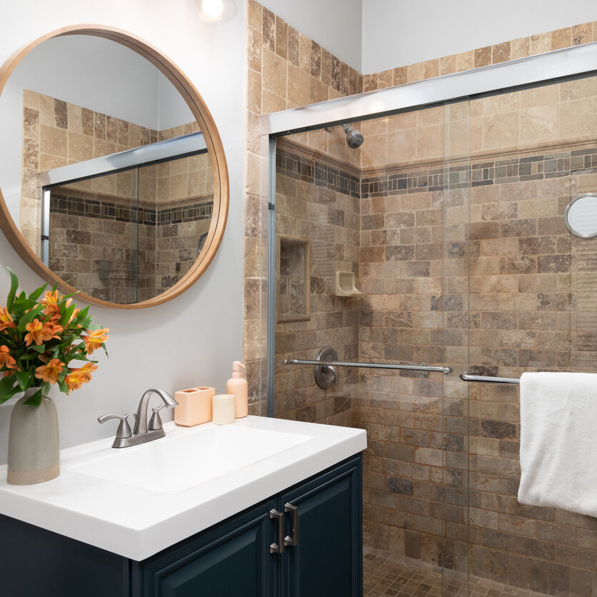A Home's Bathroom Cleaned by Professional Housekeepers and Maids in Ennis, TX